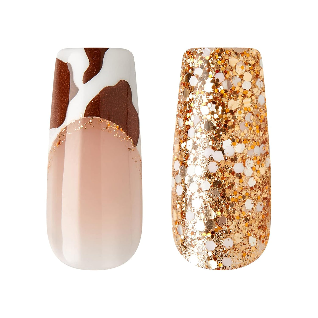 Gold Finger Fashion Nails – Trendy Gel Press-Ons for Salon-Perfect Look GD04