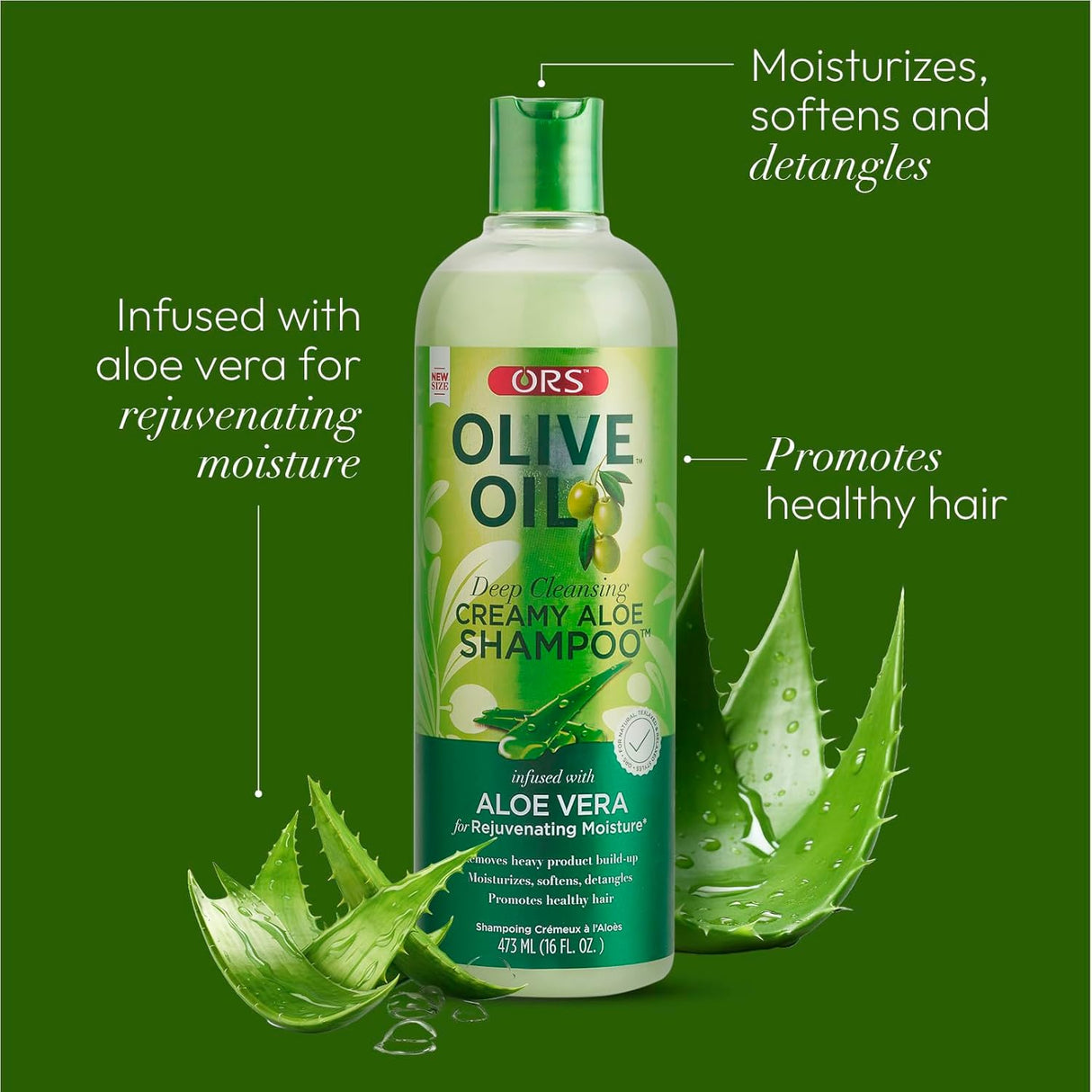 ORS Olive Oil Deep Cleansing Creamy Aloe Shampoo - 12.5 oz