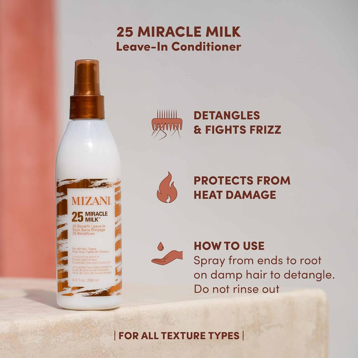 Mizani 25 Benefit Milk Leave-In Conditioner 8.5 oz