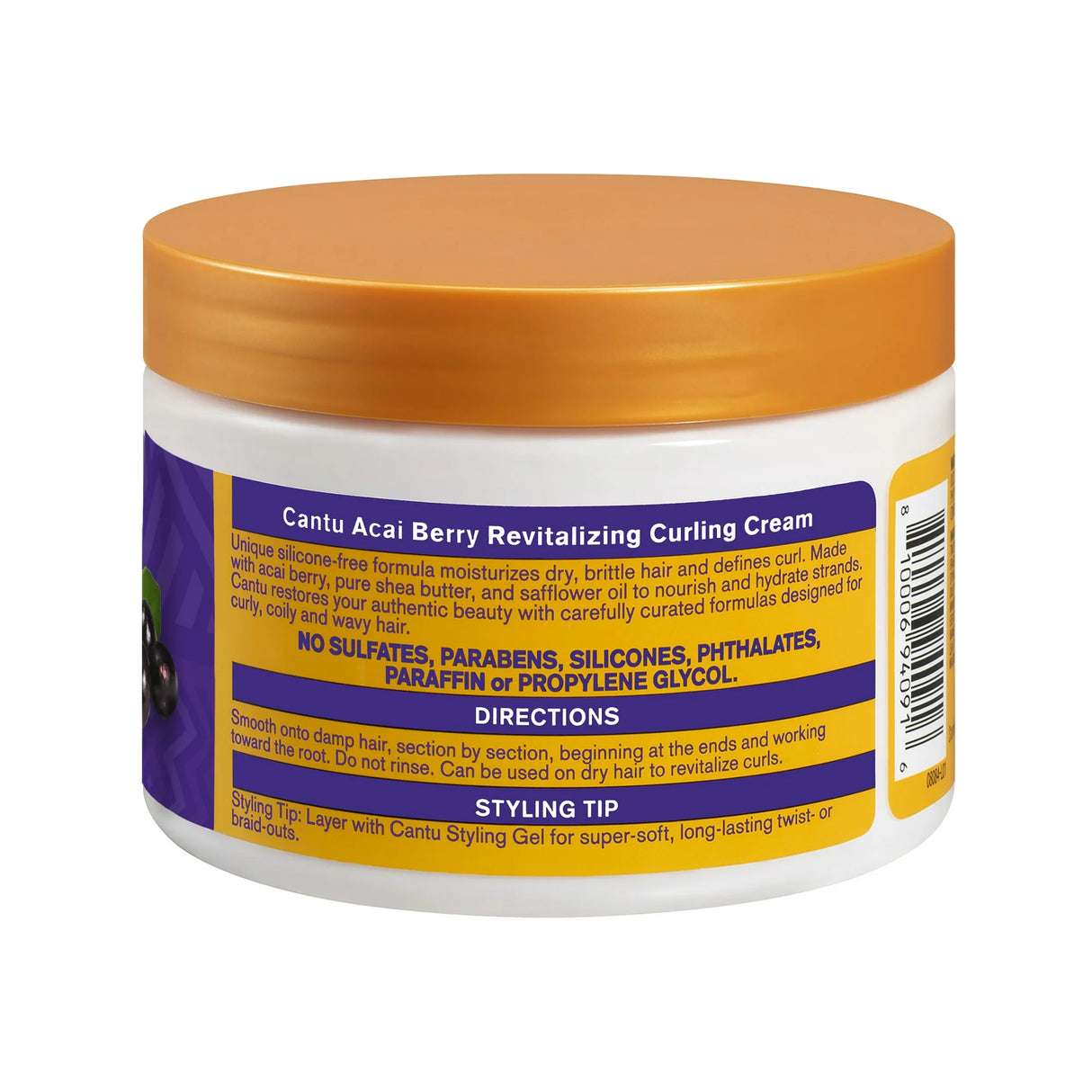 Cantu Revitalizing Curling Cream with Acai Berry and Shea Butter 12 oz