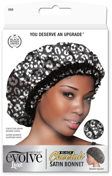 Evolve Cheetah Reversible Satin Bonnet (668)