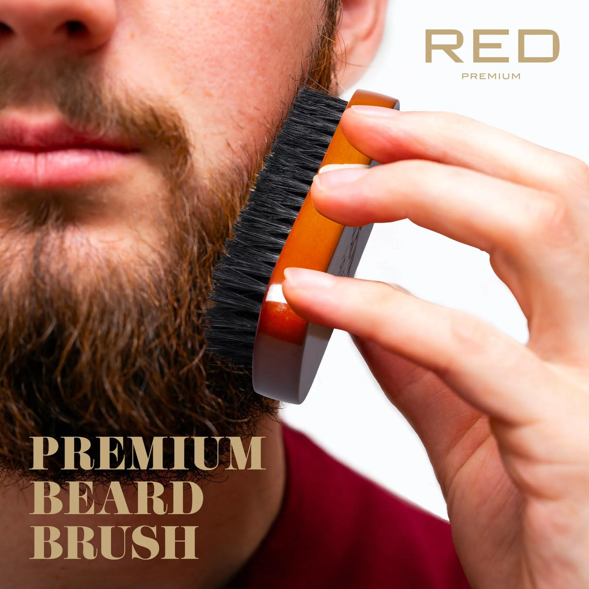 RED BY KISS RMP Beard Brush Military (BR200)