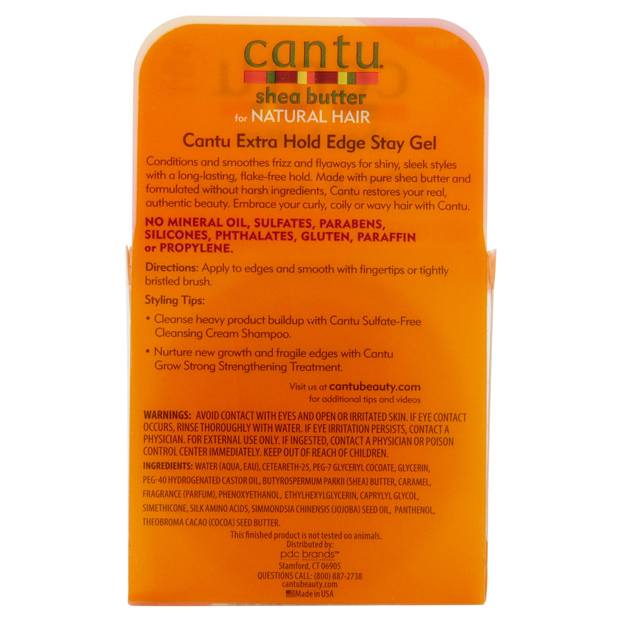 Cantu Shea Butter Extra Hold Hair Edge Stay Gel 2.25Oz