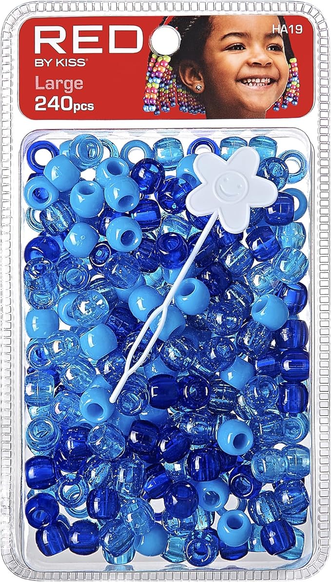 Red Large Hair Beads