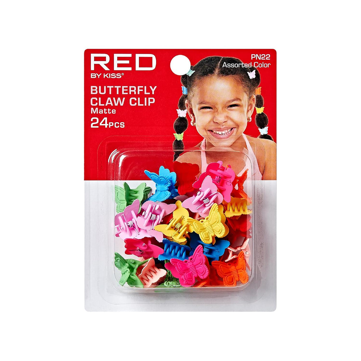 RED BY KISS Kid's Butterfly Claw Clip Ombre 24-pack