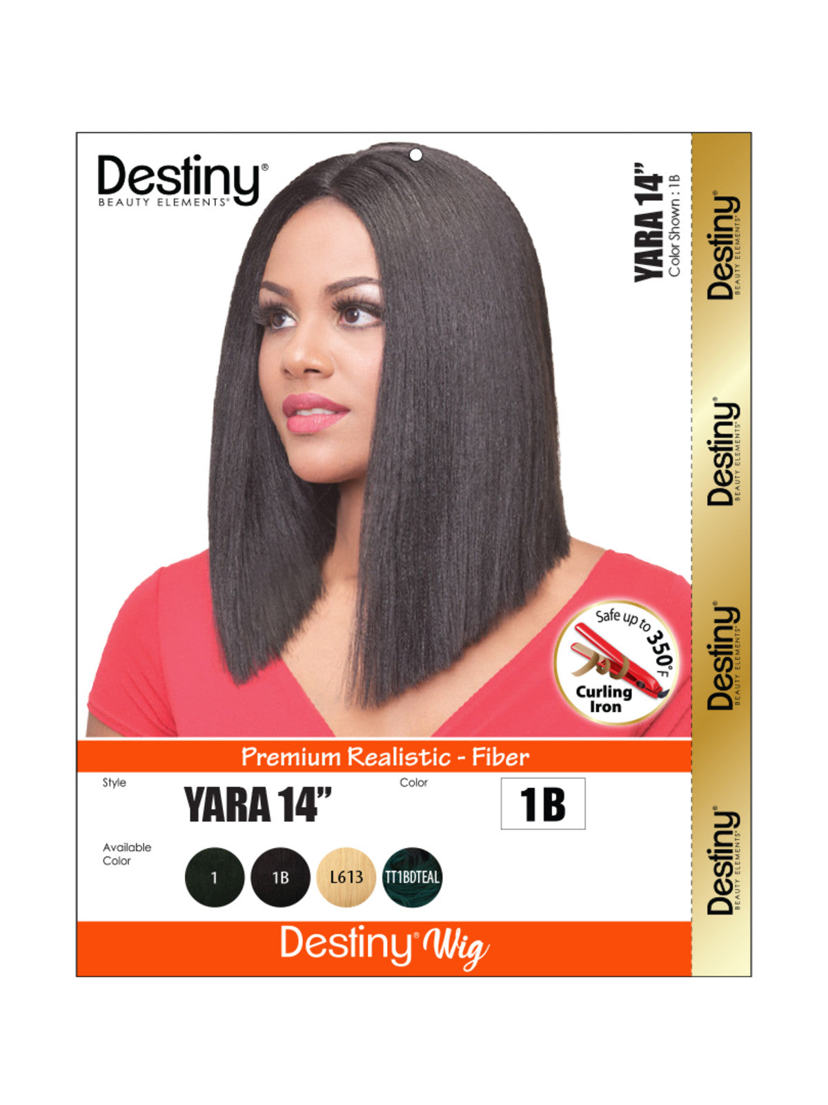 Beauty Elements Destiny Premium Realistic Fiber Full Wig - 14"