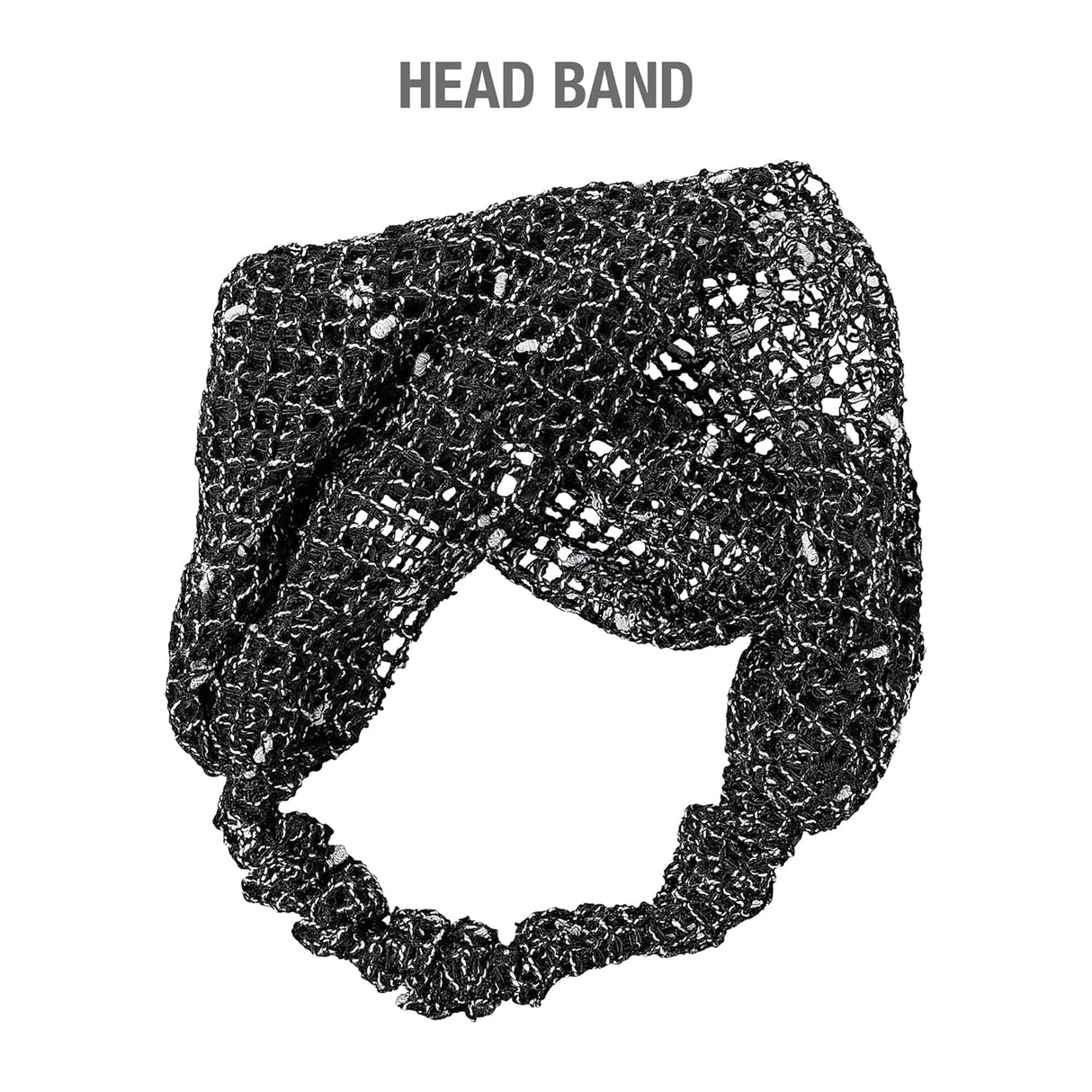 RED BY KISS Black Mesh Headband