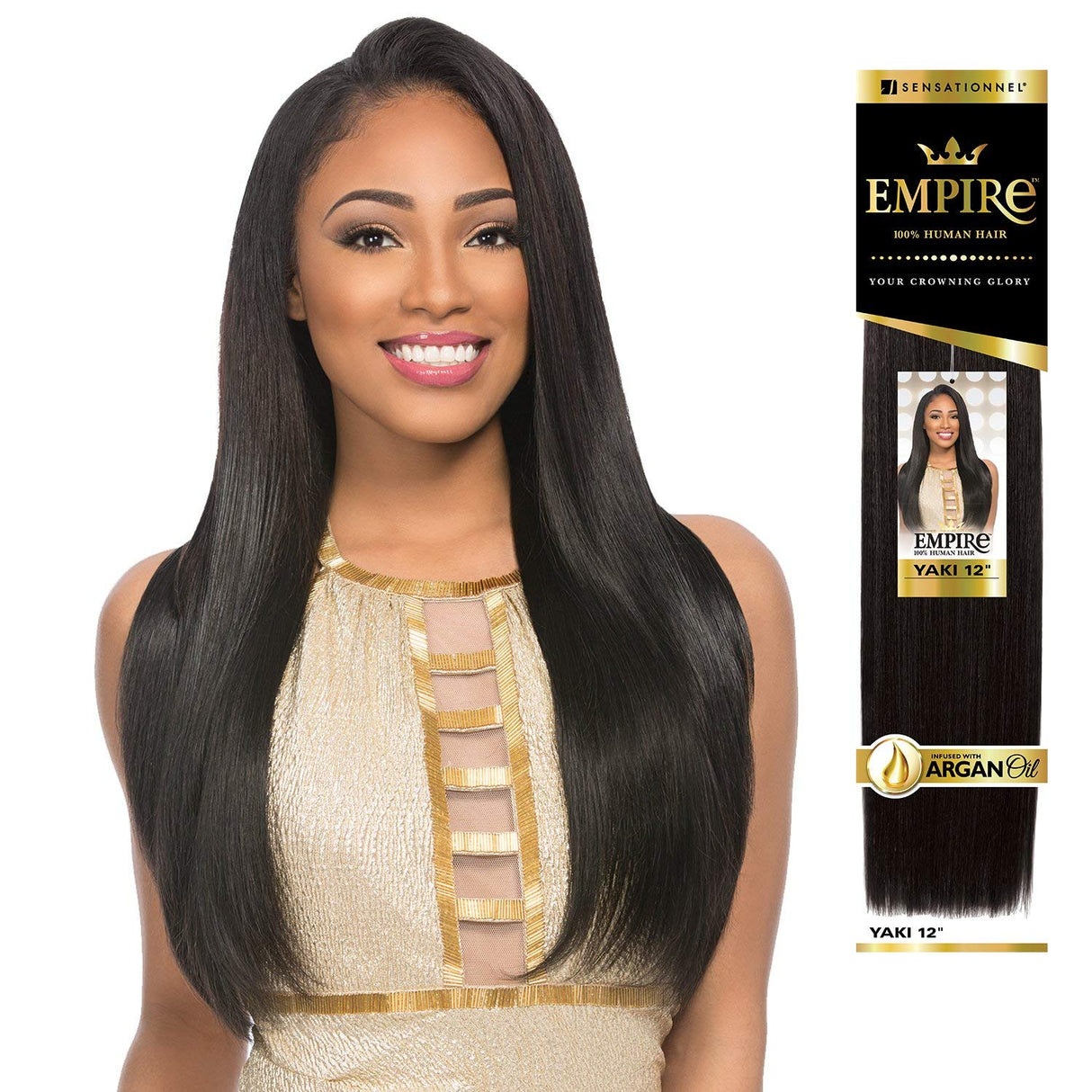 Sensationnel Empire Yaki 100% Human Hair Tangle-Free Weave for Quick Weave