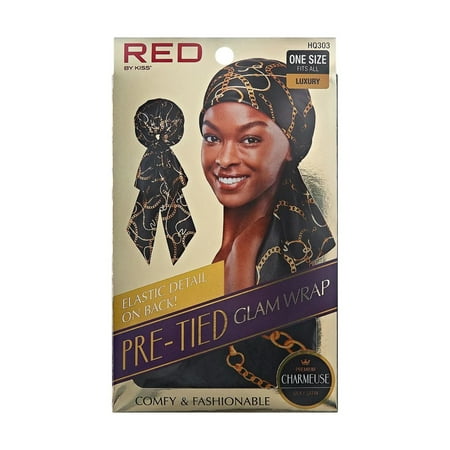 Red by Kiss Silky Pre-Tied Glam Wrap Effortless Elegance Comfort