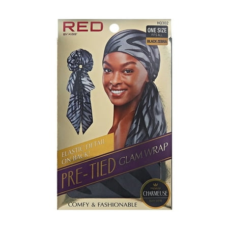 Red by Kiss Silky Pre-Tied Glam Wrap Effortless Elegance Comfort