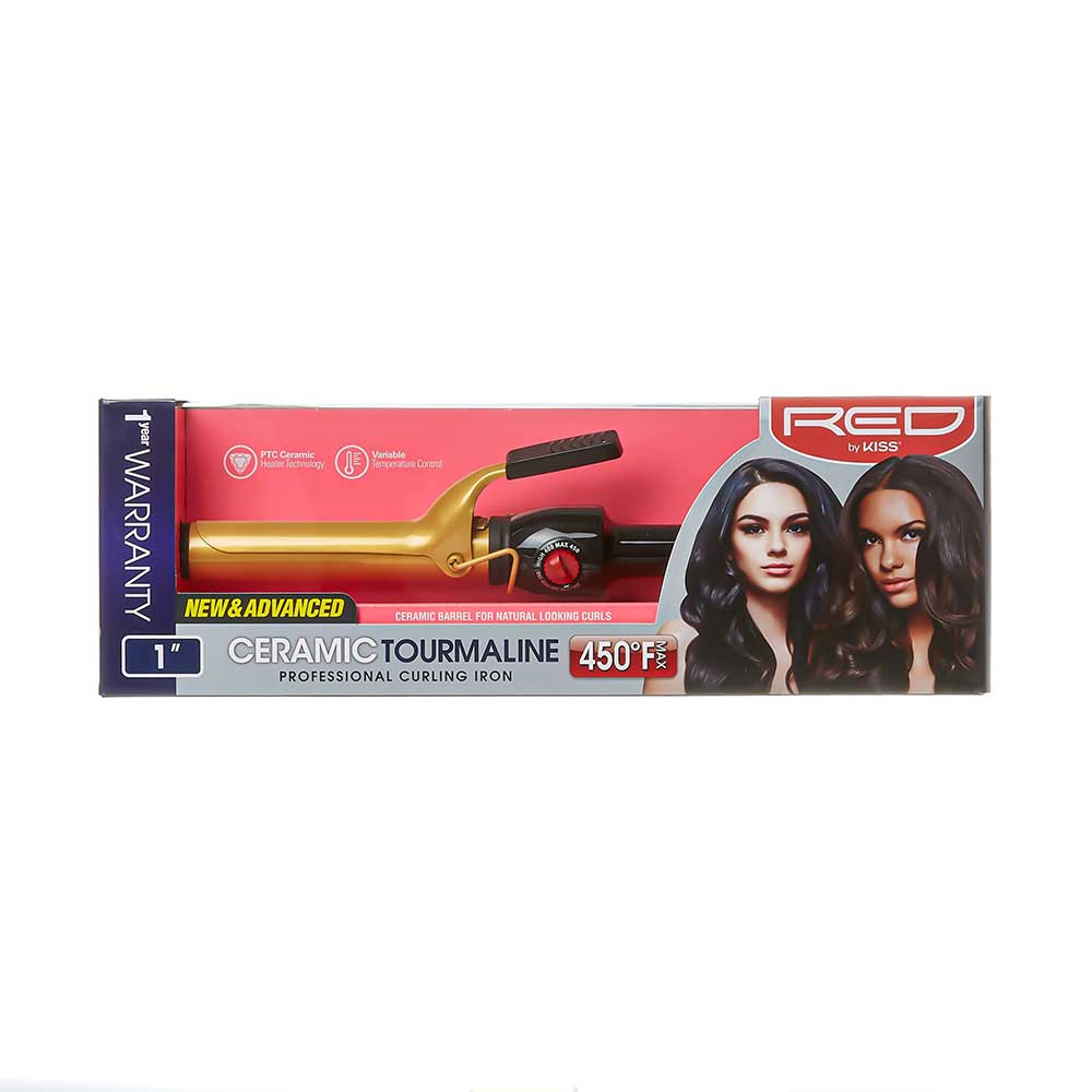 RED BY KISS Ceramic Tourmaline Professional Curling Iron