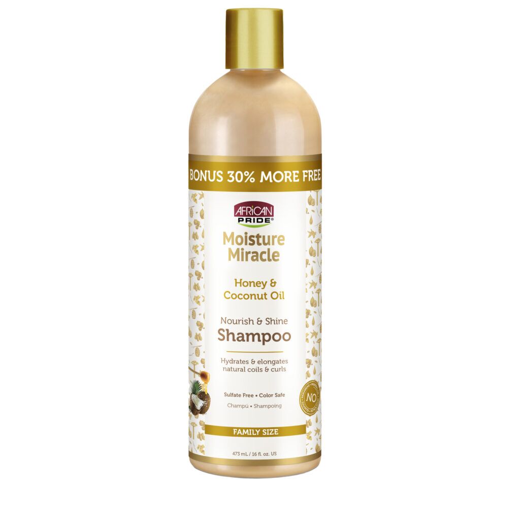 African Pride Moisture Honey & Coconut Oil Nourish Shampoo 16 oz