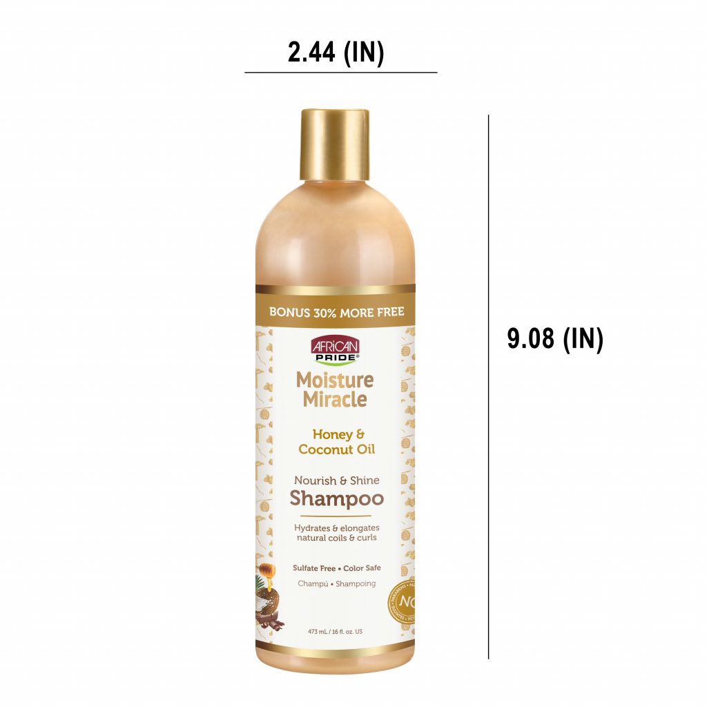 African Pride Moisture Honey & Coconut Oil Nourish Shampoo 16 oz