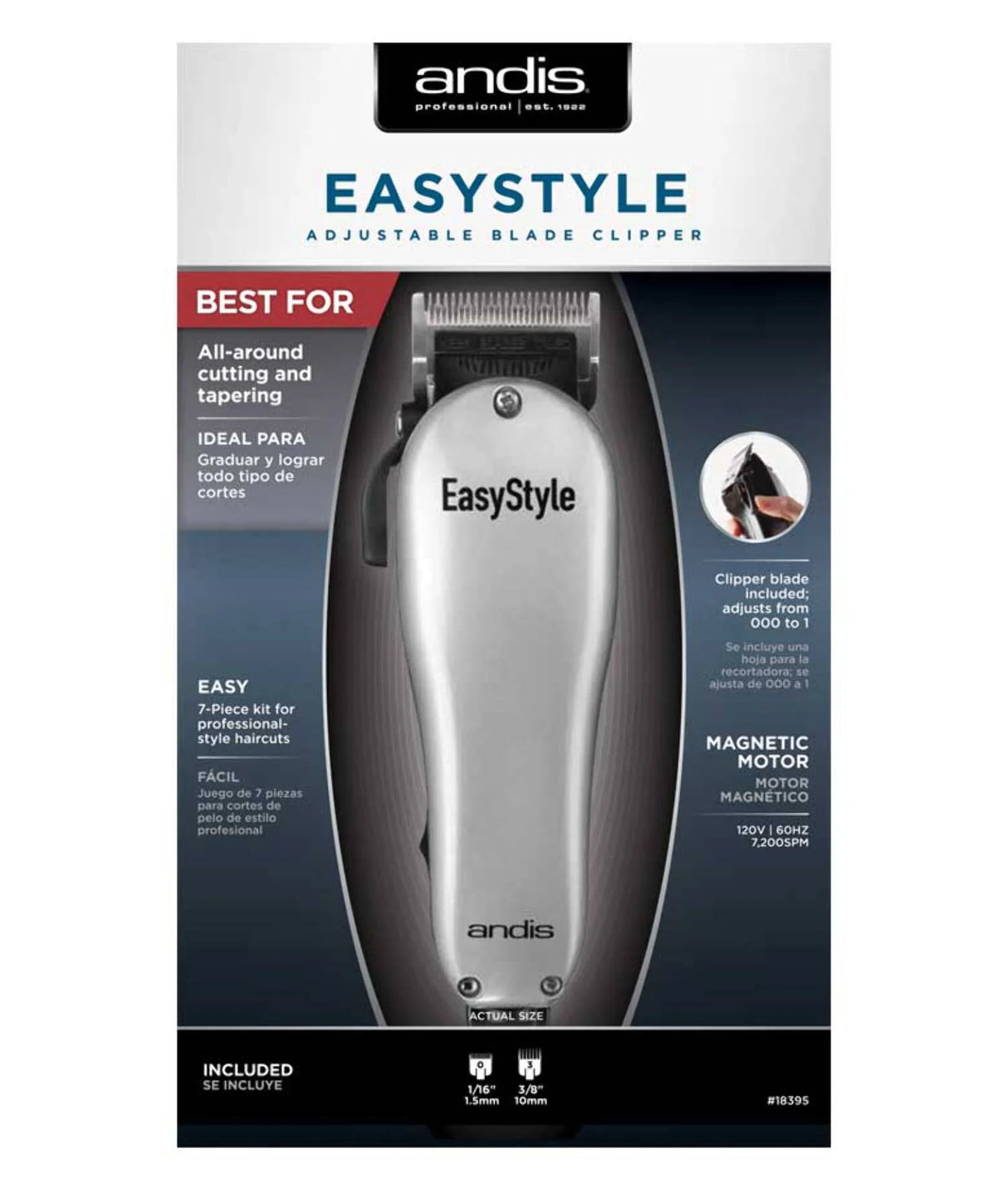 Andis Easystyle Adjustable Blade Clipper Kit 7 Pack
