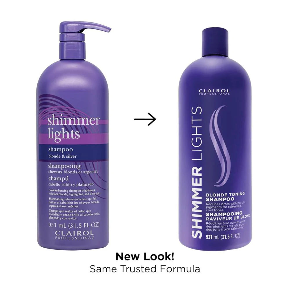 Clairol Professional Shimmer Lights Blonde & Silver Toning Shampoo