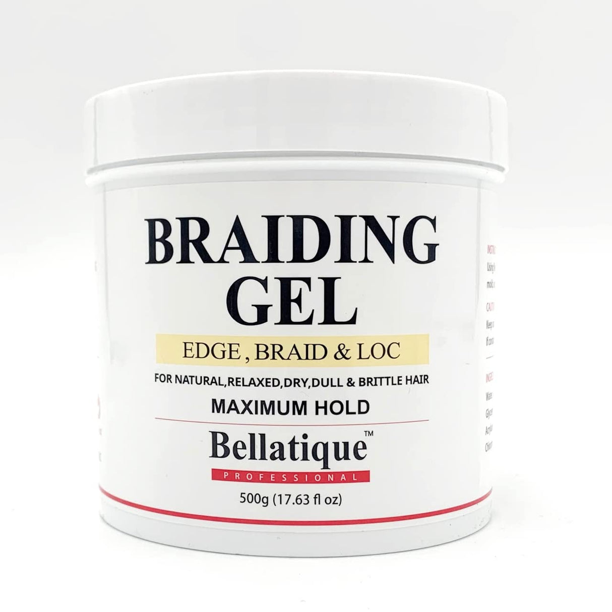 Bellatique Professional Edge, Braid & Loc Maximum Hold Braiding Gel