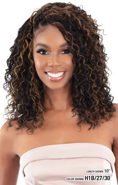 Model Model 3X Italian Curl Boho Box Glance Braid 14"
