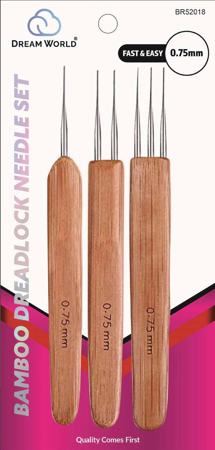Dream World 3-Piece Bamboo Dreadlock Weaving Needle Set (BR52018)