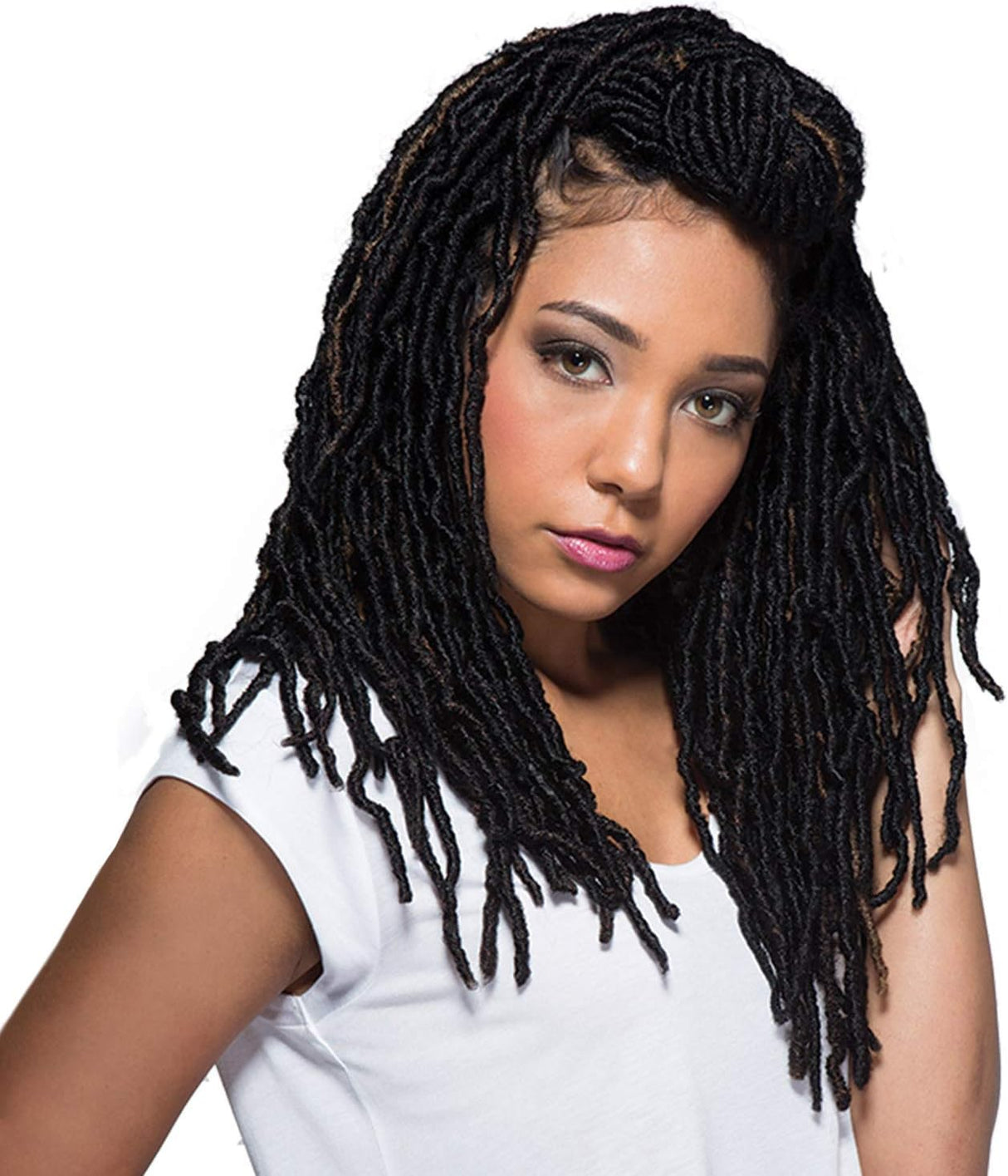 Bobbi Boss MLF 618 Nu Locs 24" Synthetic Lace Front Wig Natural Looking Protective Style