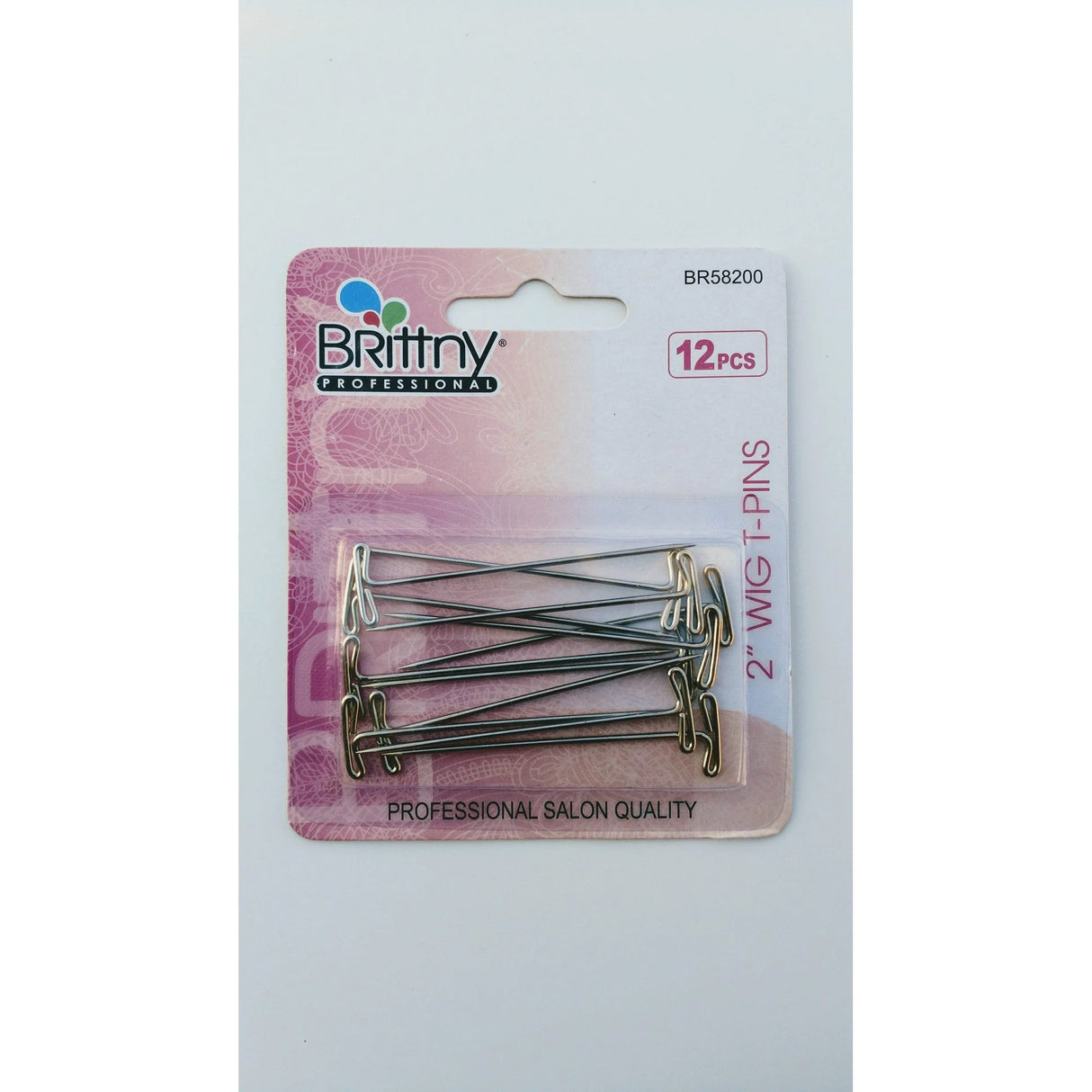 Brittany Wig T Pins 12 Pieces 2"