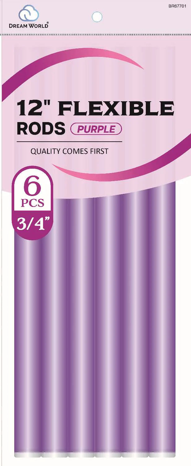 Dream World 12-inch flexible rods, heat-free curling rods, reusable hair curlers, long hair curlers, bouncy curls rods, salon hair styling tools, home hair curlers, flexible curling rods, overnight curl rods, hair curling tools, all hair type curlers, lightweight flexi rods, hair styling curl rods, professional curling rods, easy-to-use hair curlers