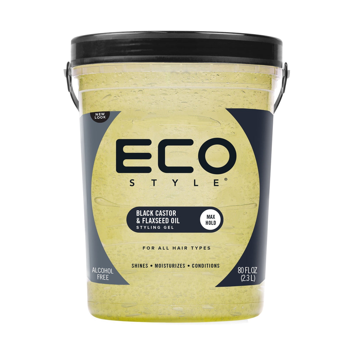 Eco Style Black Castor & Flaxseed Hair Gel Nourish & Repair 80Oz