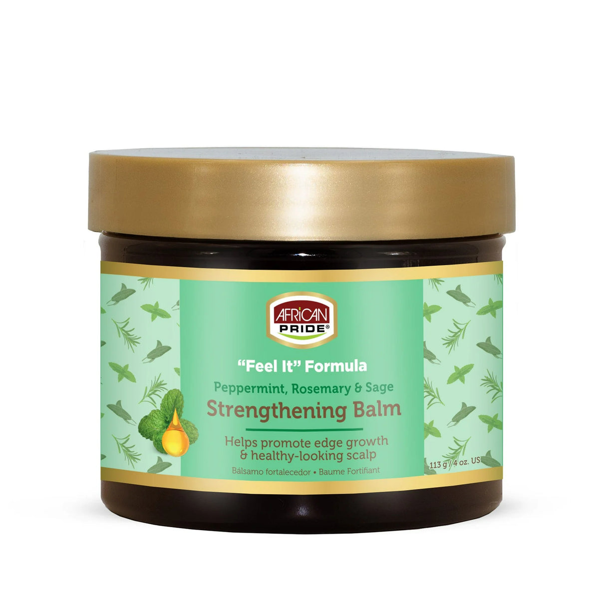 African Pride Peppermint Rosemary & Sage Balm 4 oz