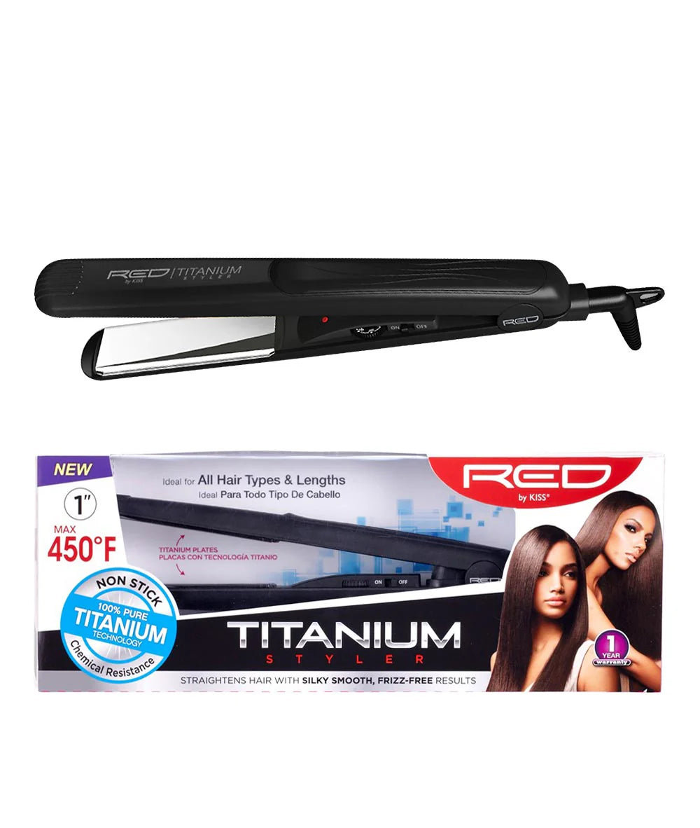 RED BY KISS Titanium Styler Flat Iron - 1"