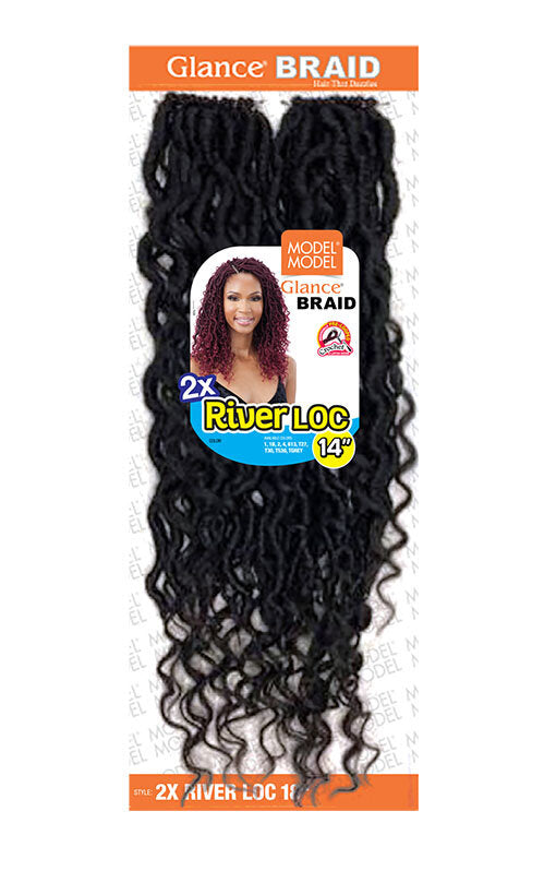 Model Model Crochet Braids Glance 2X River Loc 14"