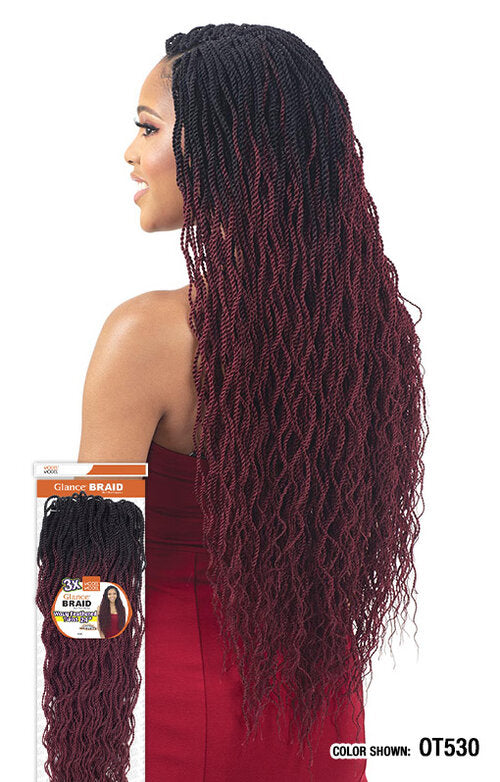 Model Model Glance Braid 3X Wavy Feathered Twist