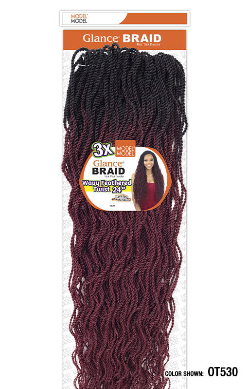 Model Model Glance Braid 3X Wavy Feathered Twist