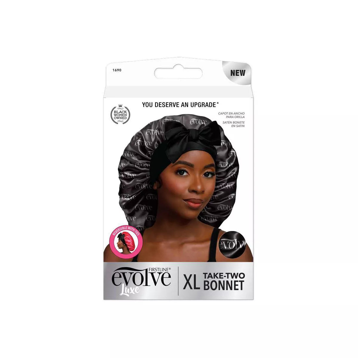 Evolve Products XL Take-Two Satin Wide Edge Hair Bonnet (1690)