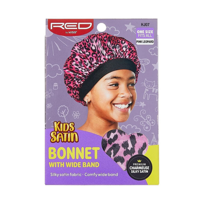 Red Kids Satin Bonnets & Sleep Caps