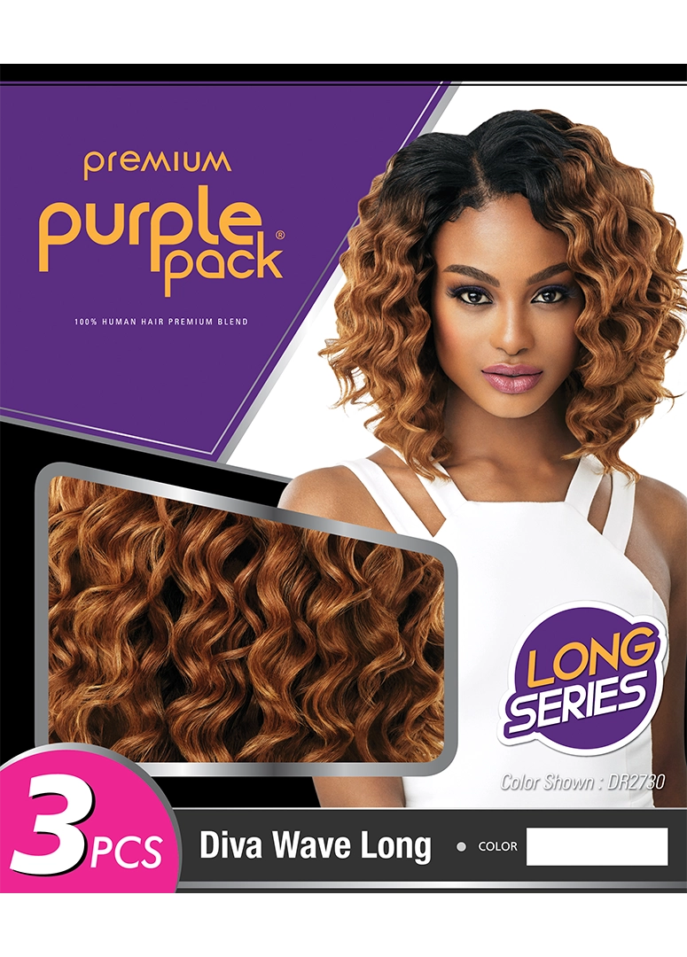 Outre Purple Pack Diva Wave Long Hair Extension - 3 Pack