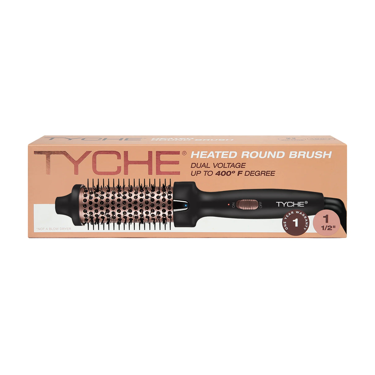 Tyche Heated Curling Round Brush 1 1/2" (HZCB12)