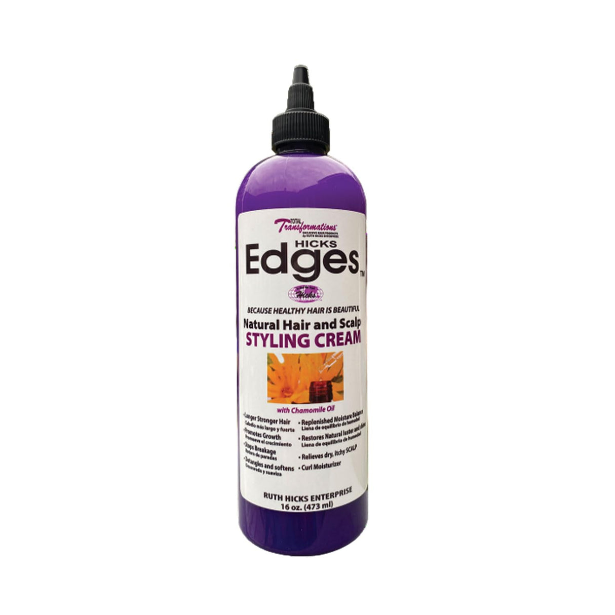 Hick Edges Styling Cream 16oz Extra Hold, Smoothing, Nourishing Formula