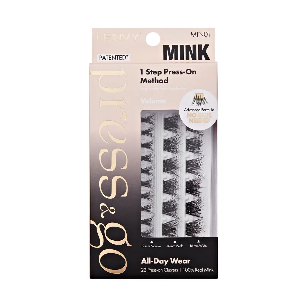 IEnvy Press & Go 100% Real Mink Pre-Glued Lash Clusters