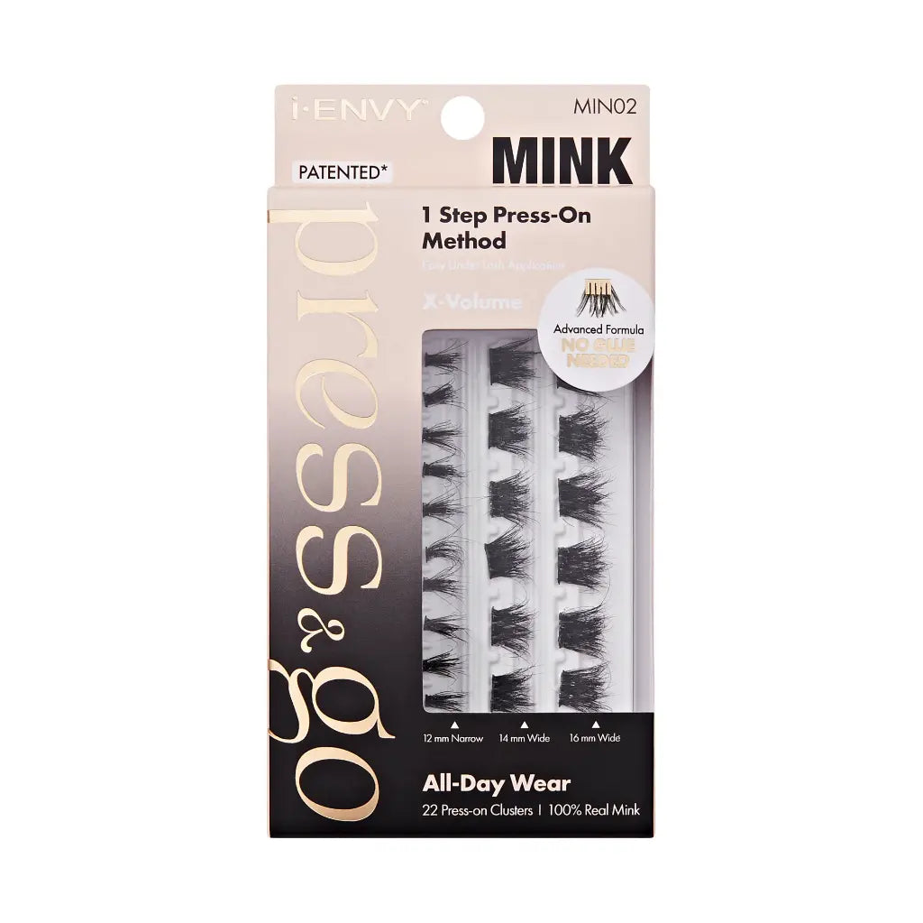 IEnvy Press & Go 100% Real Mink Pre-Glued Lash Clusters