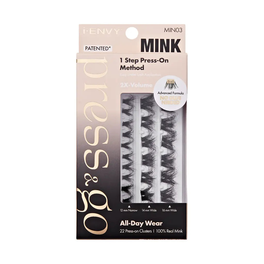 IEnvy Press & Go 100% Real Mink Pre-Glued Lash Clusters