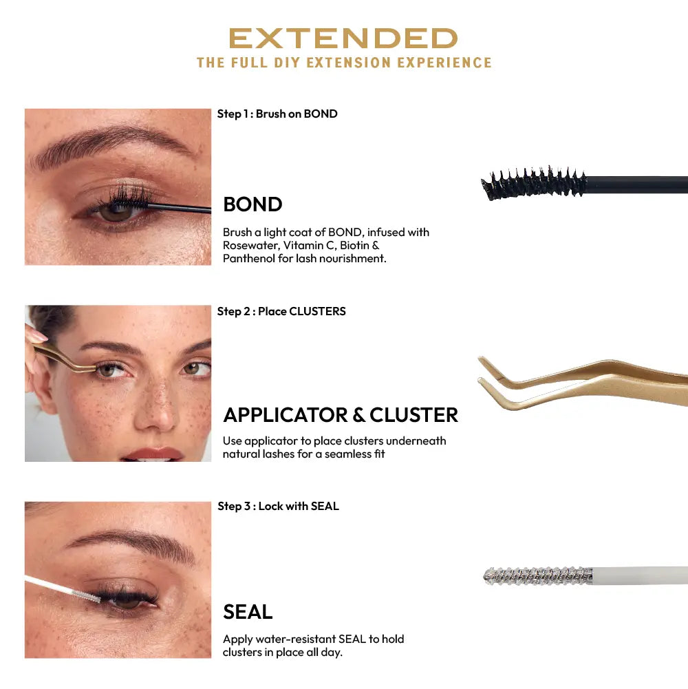 VLuxe By IEnvy Lash Bond & Seal Dual-Ended, Waterproof, Infused with Rosewater & Biotin