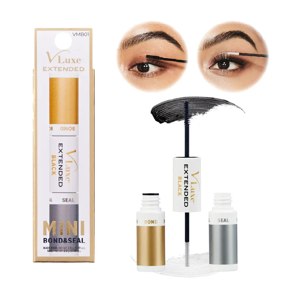 VLuxe By IEnvy Mini Bond & Seal, Dual Ended, Waterproof Lash Glue with Biotin for Lash Extensions
