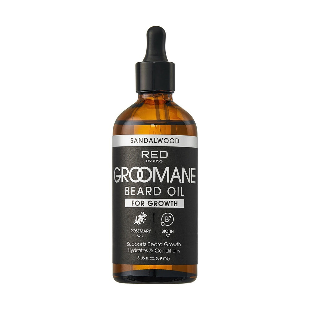 Red By Kiss Groomane Beard Oil Promotes Full, Healthy Look Beard Strengthen Facial Hair 3 oz