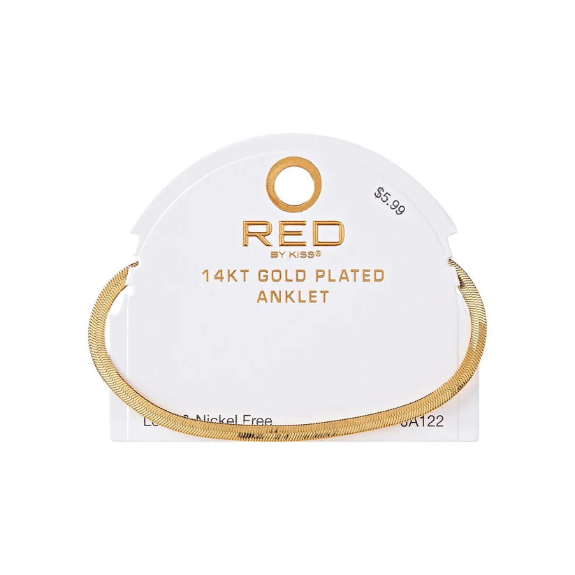 RED BY KISS Jewelry - 14K Gold Plated Anklet Anchor