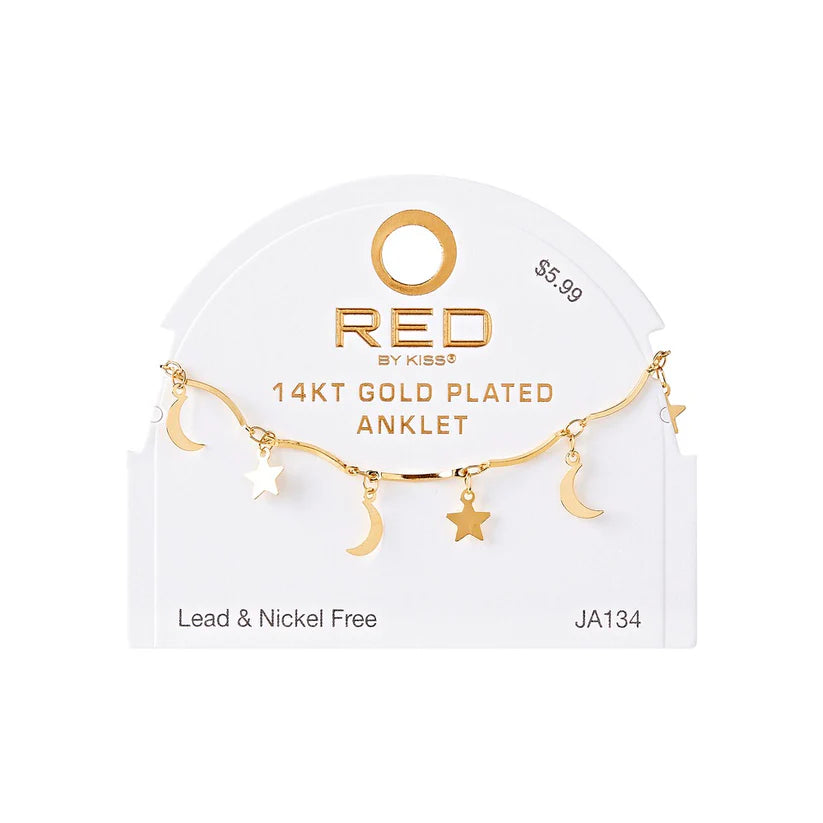 RED BY KISS Jewelry - 14K Gold Plated Anklet Anchor