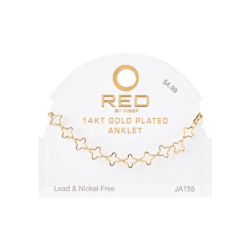 RED BY KISS Jewelry - 14K Gold Plated Anklet Anchor