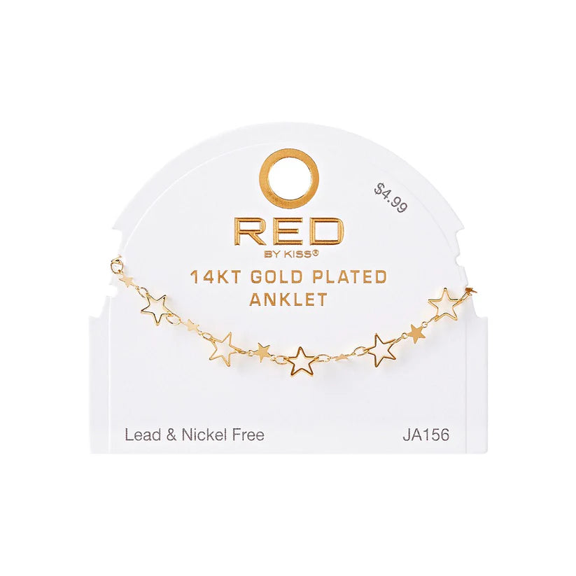 RED BY KISS Jewelry - 14K Gold Plated Anklet Anchor