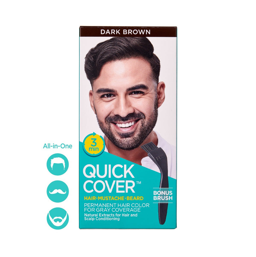 KISS Quick Cover for Men Medium Dark Brown Hair Touch-Up Stick