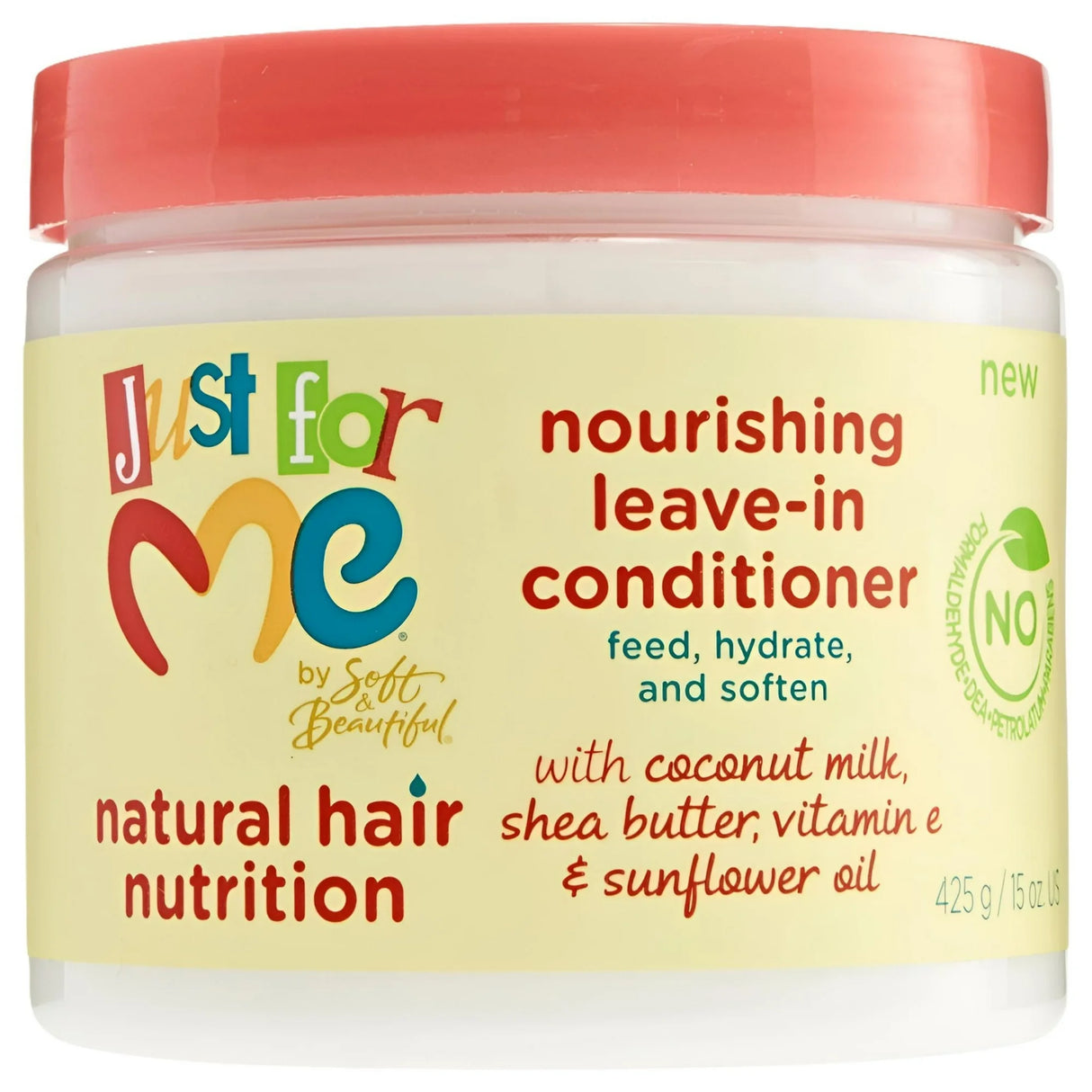 Just For Me Natural Hair Milk Nourishing Leave-In Conditioner - For Curly, Coily & Relaxed Hair 15 oz