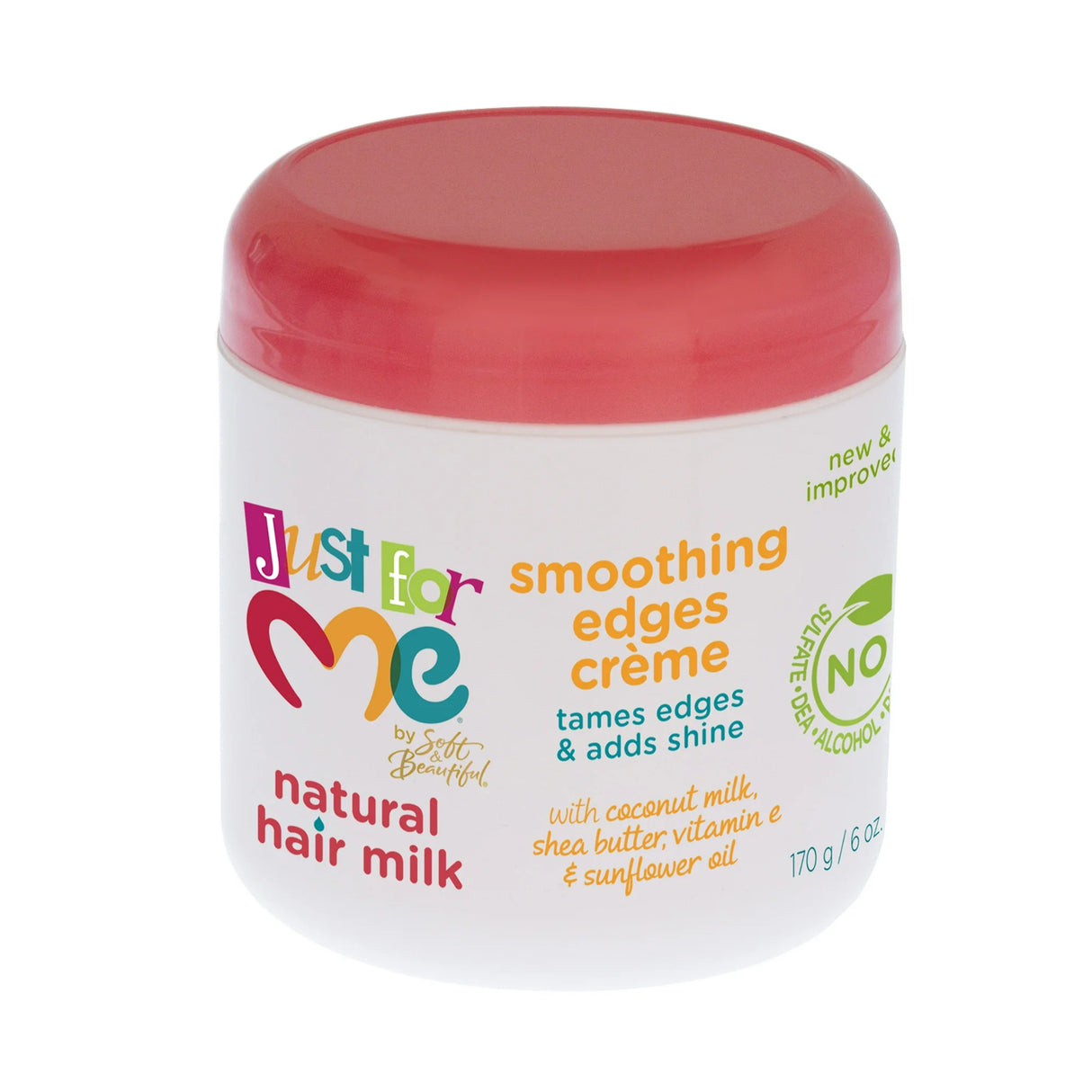 Just For Me Natural Hair Milk Smoothing Edges Cream - For Curly, Coily And Protective styles 6 oz