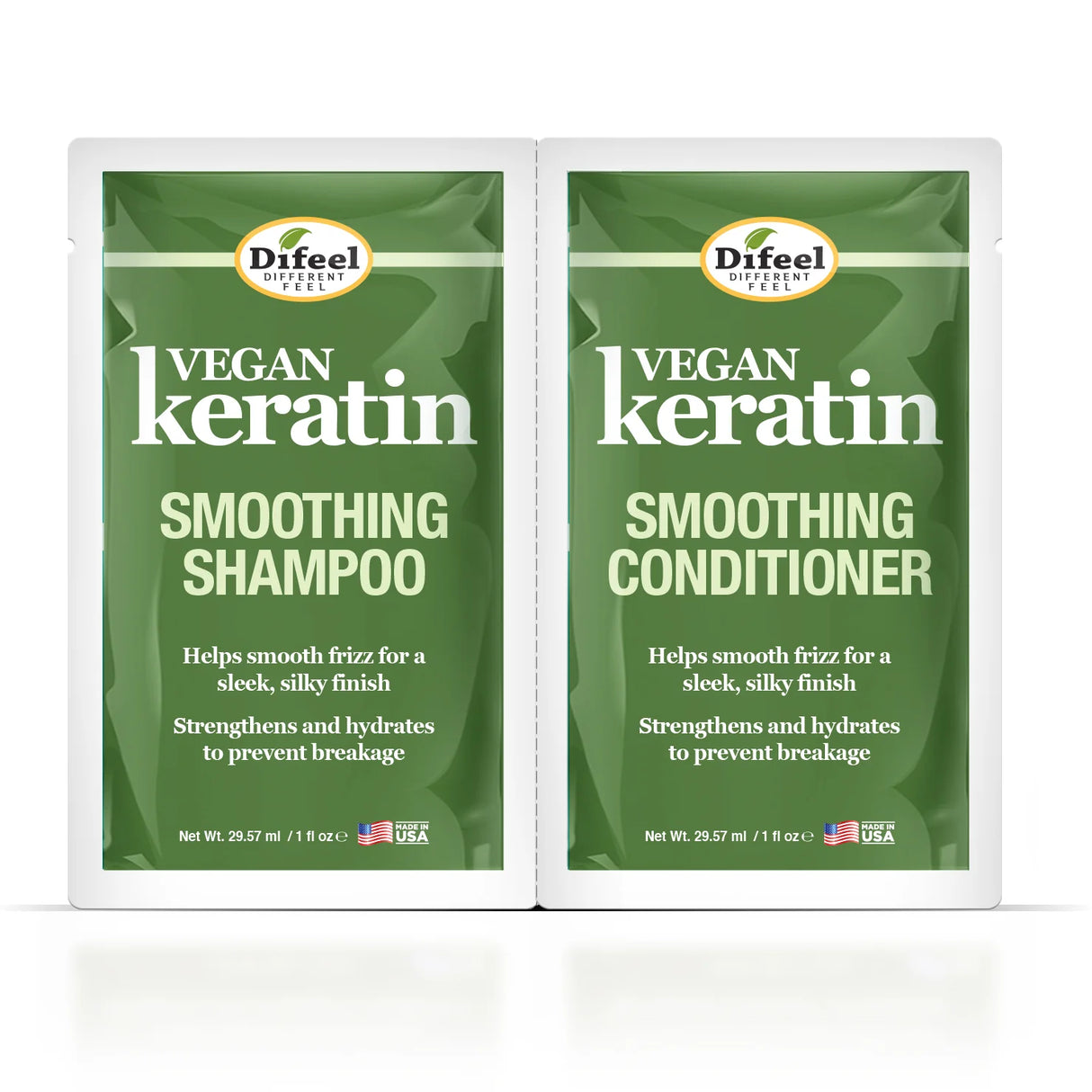 Difeel Vegan Keratin Smoothing Shampoo & Conditioner 1oz